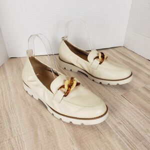 Vionic Cynthia Shoes Womens Size 8 White Leather Slip On Loafers Comfort